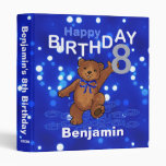 8th Birthday Dancing Teddy Bear Memories 1 Inch Binders