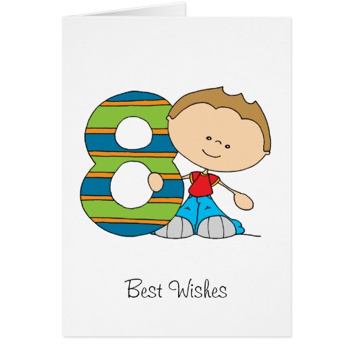 8th Birthday - Greetings card - Boy | Zazzle