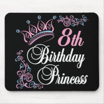 8th Birthday Princess mousepads