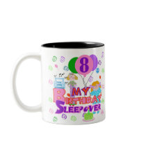 8th Birthday Sleepover mugs