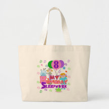 8th Birthday Sleepover Tote Bags
