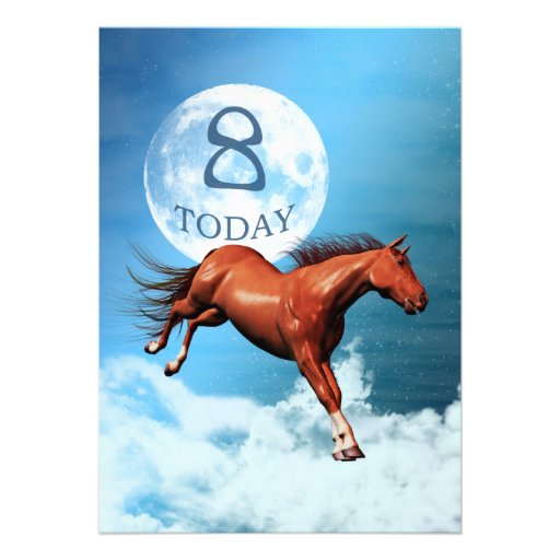 8th birthday Spirit horse party invitation