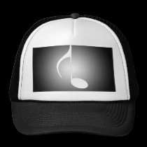 8th Note Black Reversed With White Spotlight hats