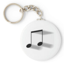 8th Note Blur Keychain