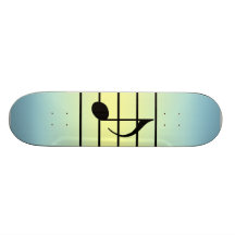 8th note custom skateboard