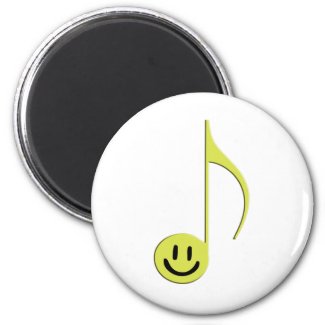 8th Note Smiley Face magnet