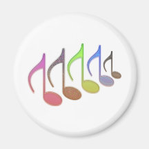 8th Notes Reversed Small Fridge Magnets