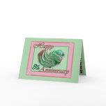 8th Wedding Anniversary Fern Filled Heart Greeting Card