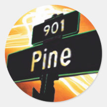 901 Pine Sign "On Fire" Sticker