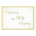 90.a invitación elegante de la fiesta de cumpleaño