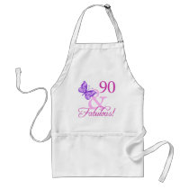 90 And Fabulous Birthday Gifts (Plum) Apron