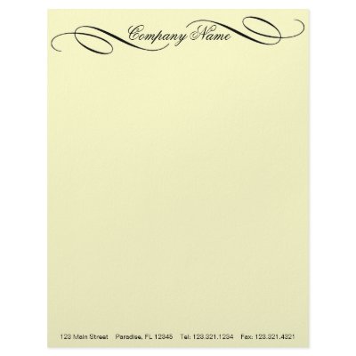 $.90 Elegant Letterhead Business Work Career Job by galleriaofart
