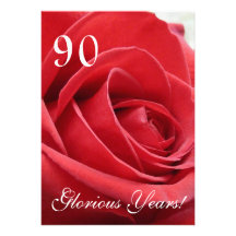 90 Glorious Years!-Birthday Celebration Personalized Announcement