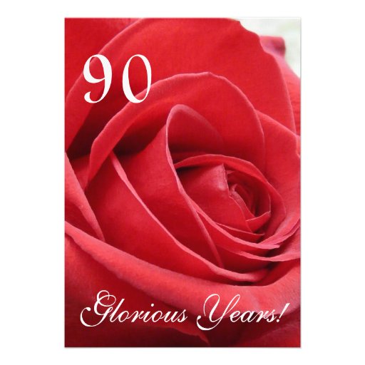 90 Glorious Years!-Birthday Celebration Personalized Announcement