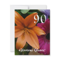 90 Glorious Years!-Birthday Party/Orange Lily