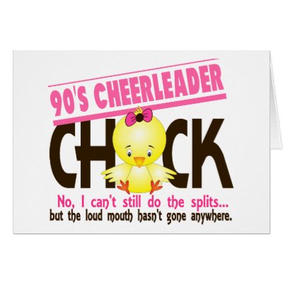 90’s Cheerleader Chick Cards by chicktees
