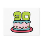 90 Year Old Birthday Cake Postcard