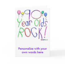 90 Year Olds Rock ! cards