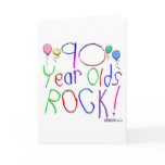 90 Year Olds Rock! Greeting Card