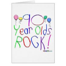 90 Year Olds Rock! Greeting Card