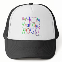 90 Year Olds Rock! Hat by TShirtDotCom 90 Year Olds Rock! Hat