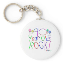 90 Year Olds Rock! Keychain