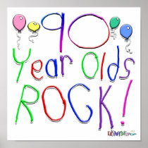 90 Year Olds Rock ! Poster
