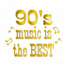 postcard - If you think the music from the 1990's is your favorite, then this golden 90's Music is the Best design will let you share your love with others.