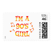 90s Girl Postage Stamp