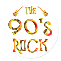90's Rock Round Sticker