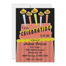 90th - 99th Birthday Party Personalized Invitation