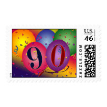 90th Birthday Balloon postage - Customized postage