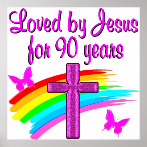 90TH BIRTHDAY BLESSINGS POSTER | Zazzle