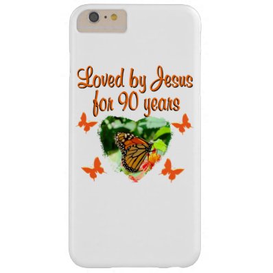 90TH BIRTHDAY BUTTERFLY BARELY THERE iPhone 6 PLUS CASE
