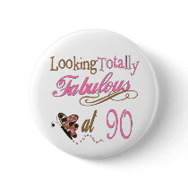 90th Birthday Buttons