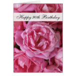 90th Birthday Card - Roses for 90 Year