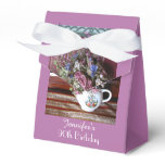 90th Birthday Favor Box, Vintage Teapot Favor Box