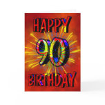 90th Birthday Fireworks Cards