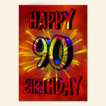90th Birthday Fireworks cards