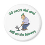 90th Birthday Golfer Gag Gift Refrigerator Magnets