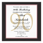 90th Birthday Invitation