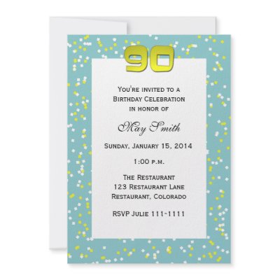 90th birthday invitation