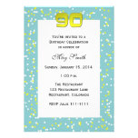 90th Birthday Invitation -- Confetti