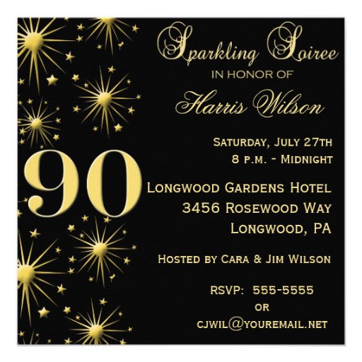 90th Birthday Invitations