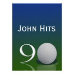 90th Birthday Party Golf invitation template