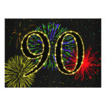 90th birthday party invitate custom announcement