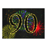 90th birthday party invitate custom announcement