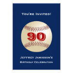 90th Birthday Party Invitation Baseball