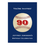 90th Birthday Party Invitation Baseball Personalized Invitations