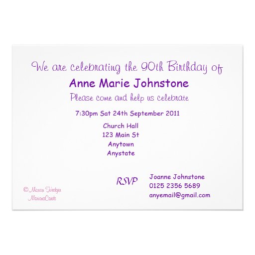 90th Birthday Party Invitation - Calla lilies